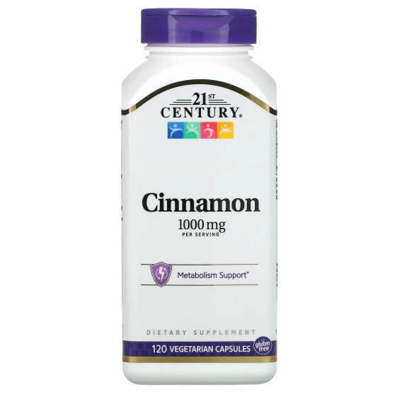 Cinnamon, 1,000 mg, 120 Vegetarian Capsules (500 mg per Capsule)