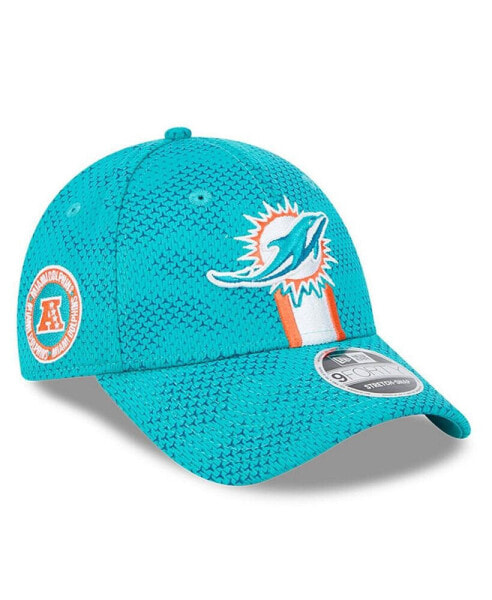 Men's Aqua Miami Dolphins 2024 Sideline 9FORTY Stretch-Snap Hat