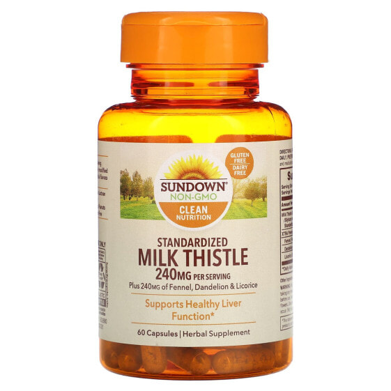 Standardized Milk Thistle, 240 mg, 60 Capsules