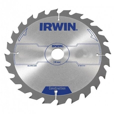 Пильный диск для циркулярной пилы IRWIN 1897198 184х30 40 Т
