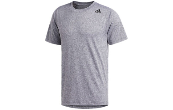 adidas 运动圆领短袖T恤 男款 白紫色 / Футболка Adidas T DZ8873