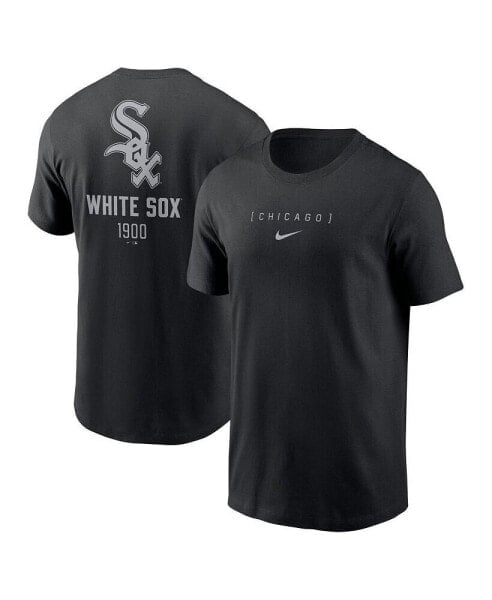 Men's Black Chicago White Sox Large Logo Back Stack T-Shirt