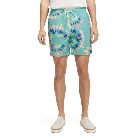 SCOTCH & SODA Mid Length Tie Dye Printed Swimming Shorts