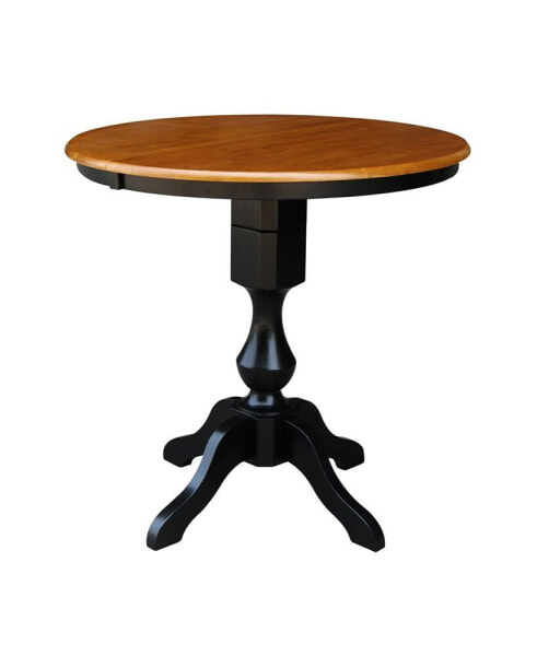 36" Round Top Pedestal Table with 12" Leaf