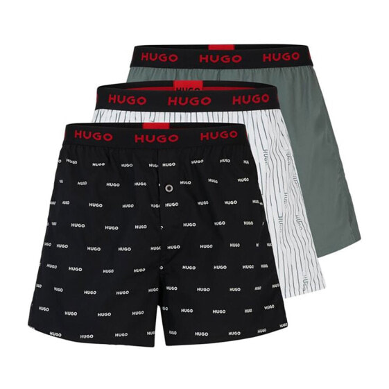 HUGO Woven 10251717 Boxer 3 Units