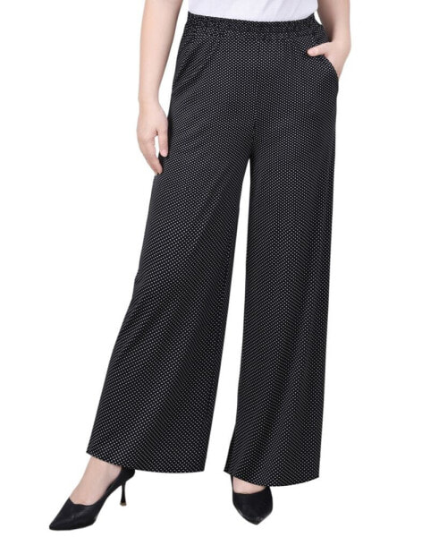 Petite Wide Leg Pull On Pants