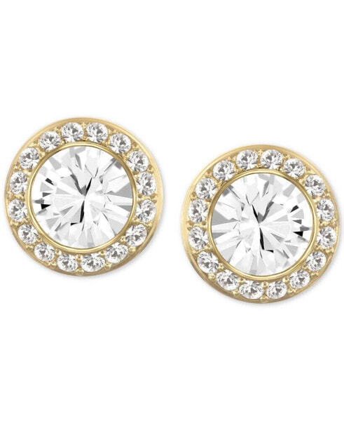 Gold-Tone Crystal Stud Earrings