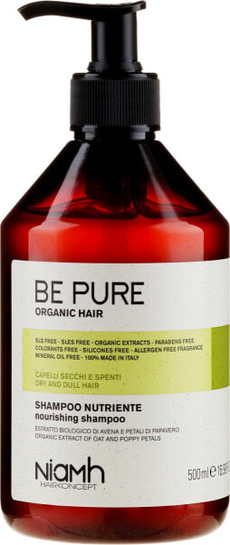 Aufbauendes Shampoo für schwaches Haar mit Haferextrakt - Niamh Hairconcept Be Pure Nourishing Shampoo 500 ml