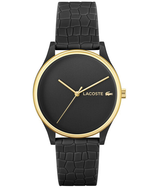 Women's Crocodelle Black Silicone Strap Watch 36mm