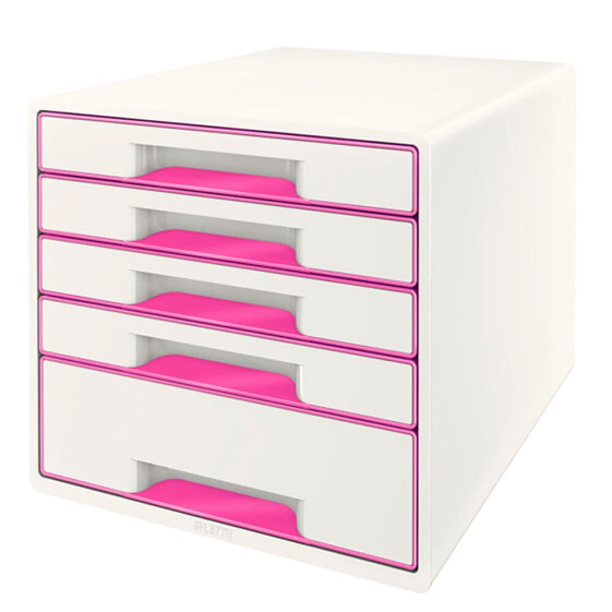 LEITZ Wow Desk Cube 5 Drawers 1 Large and 4 Small Buc Drawers