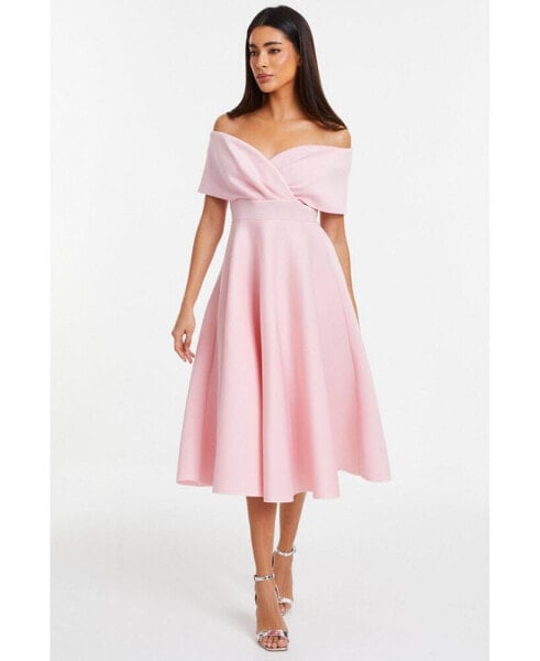 Women's Bardot Skater Midi Dress