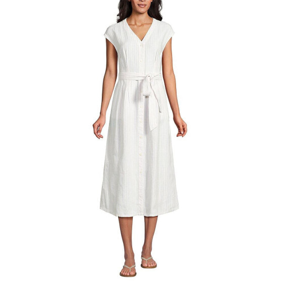 Women's Linen Midi Dress