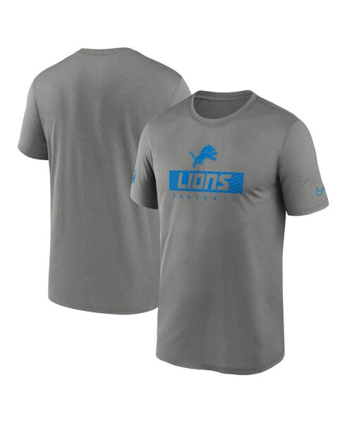 Men's Gray Detroit Lions Sideline Legend Performance T-Shirt