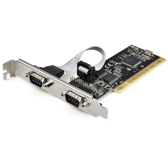 PCI Serial Parallel Combo Card with Dual Serial RS232 Ports (DB9) & 1x Parallel LPT Port (DB25) - PCI Combo Adapter Card - PCI Expansion Card Controller - PCI to Printer Card - PCI/PCI-X - Serial - Full-height / Low-profile - RS-232 - Black - Asix - MCS98