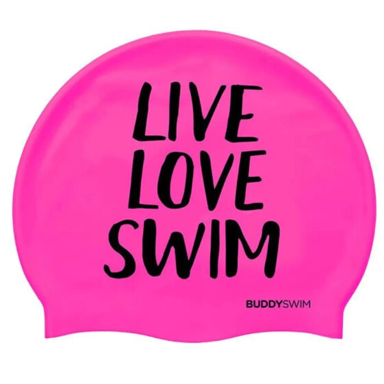 BUDDYSWIM Live Love Swim Silicone Swimming Cap