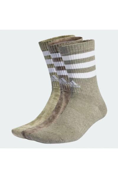 IQ41513 Stripes StoneWash Yeşil 3'lü Çorap