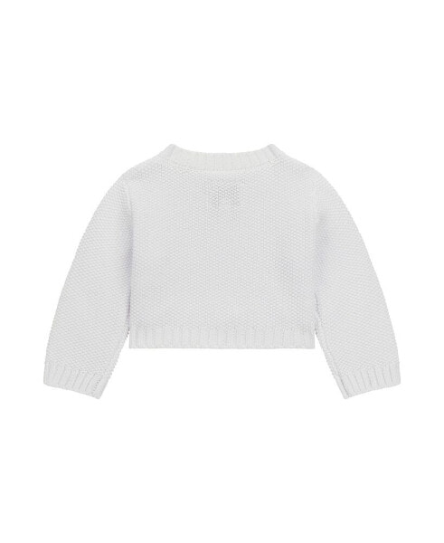 Baby Girls Long Sleeve Cotton Knit Cardigan Sweater