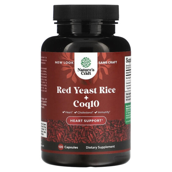 Пробиотики Nature's Craft Красное Рисовое Дрожжи + Coq10, 120 капсул