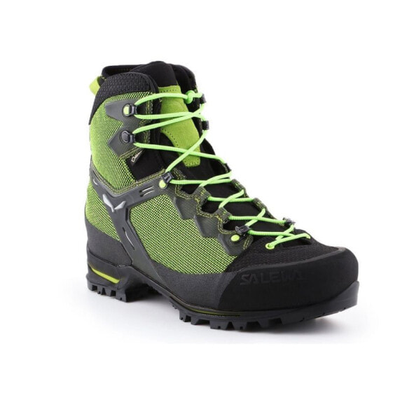 Мужские кроссовки спортивные треккинговые зеленые черные высокие демисезонные Salewa Ms Raven M GTX 61343-0456 shoes