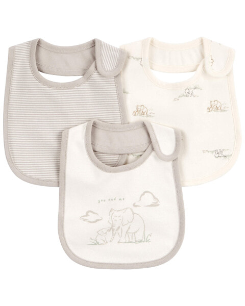 Baby 3-Pack Teething Bibs One Size