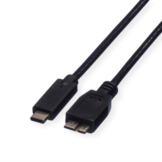 ROLINE USB 3.1 Cable - C-Micro B - M/M 0.5 m - 0.5 m - USB C - Micro-USB B - USB 3.2 Gen 1 (3.1 Gen 1) - 5000 Mbit/s - Black