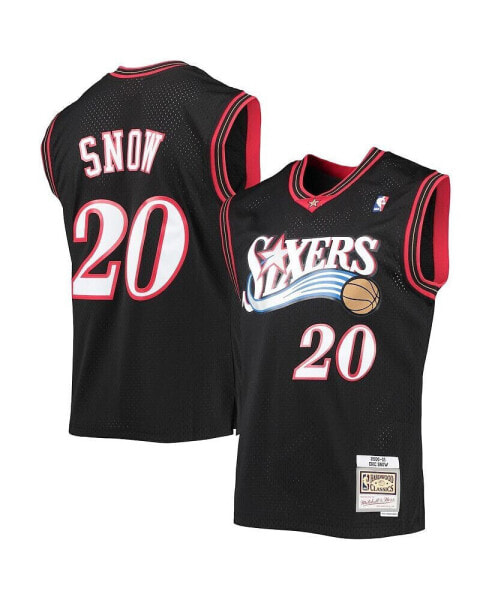 Men's Eric Snow Black Philadelphia 76ers 2000-01 Hardwood Classics Swingman Jersey