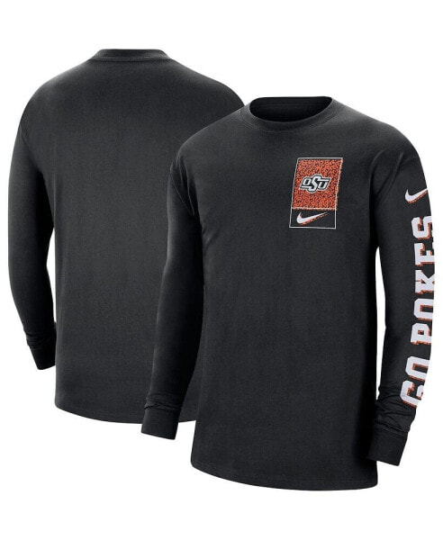 Men's Black Oklahoma State Cowboys Seasonal Max90 2-Hit Long Sleeve T-shirt