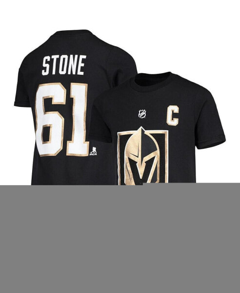 Big Boys Mark Stone Black Vegas Golden Knights Player Name and Number T-shirt