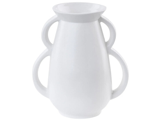Аксессуары для цветов Beliani Белая ручная керамическая ваза KOROPI