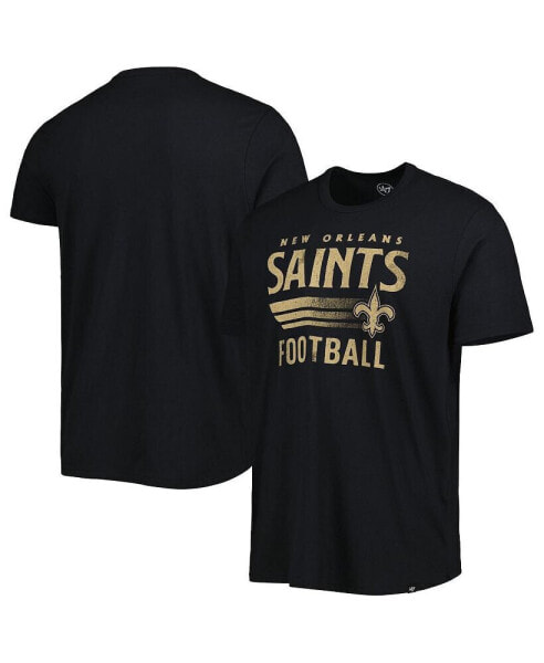 Men's Black New Orleans Saints Wordmark Rider Franklin T-shirt