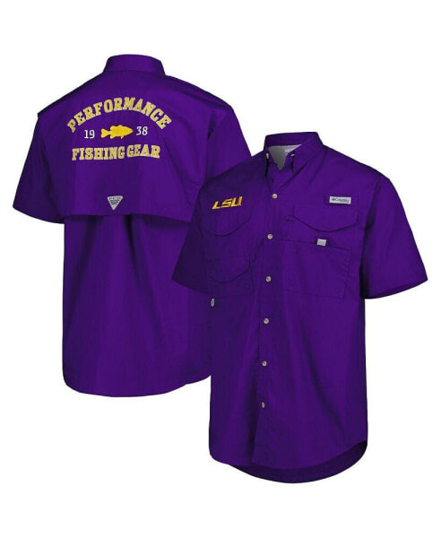 Рубашка Columbia мужская фиолетовая LSU Tigers Bonehead Button-Up