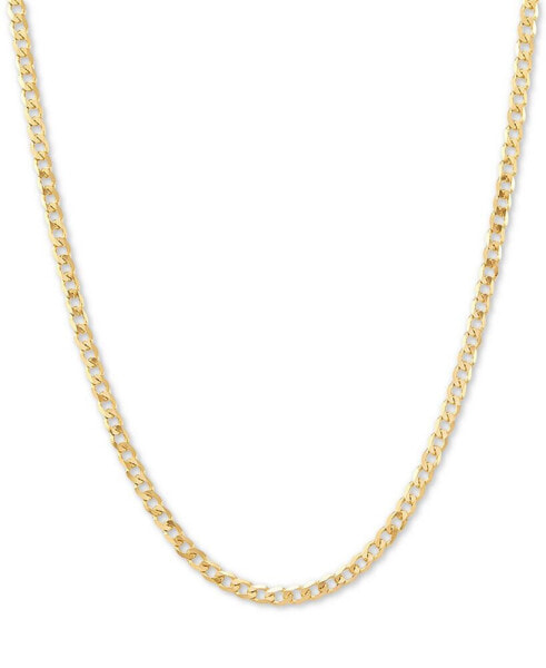 Fine Curb Link 18" Chain Necklace in 14k Gold