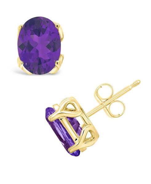 Amethyst (2-3/8 ct. t.w.) Stud Earrings in 14K Yellow Gold