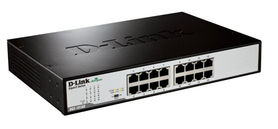 D-Link DGS 1016D - Switch - Copper Wire 1 Gbps - Amount of ports: 3 U - Rack module