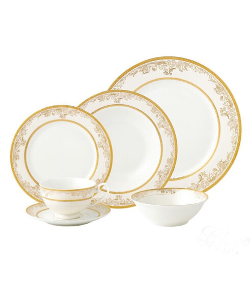 Dinnerware New Bone China, Service for 4 by Set of 24