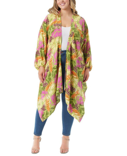 Trendy Plus Size Agnette High-Low Kimono