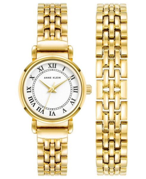 Women's Quartz Gold-Tone Alloy Watch 24mm Set