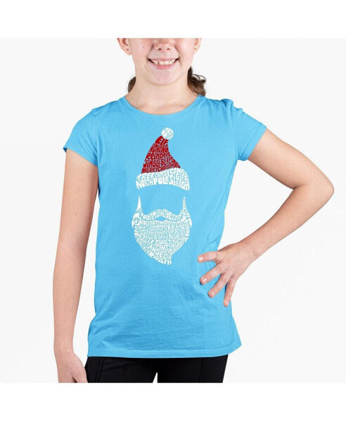 Big Girl's Word Art T-shirt - Santa Claus