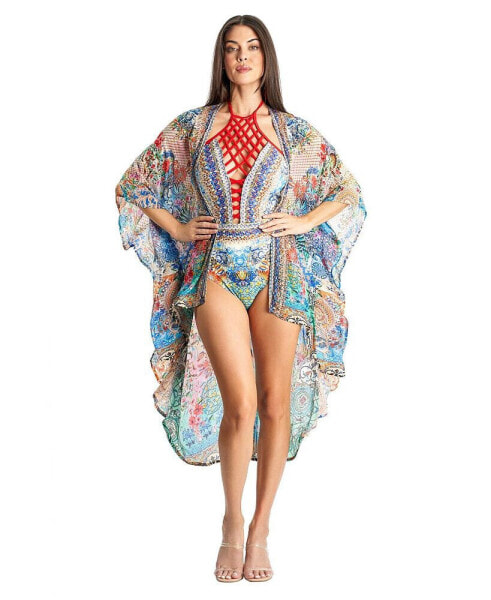 Women's Boho Queen High Low Open Cape