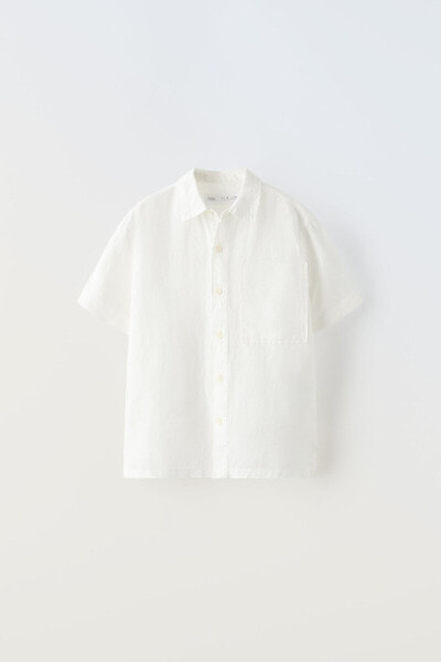 Linen-blend shirt