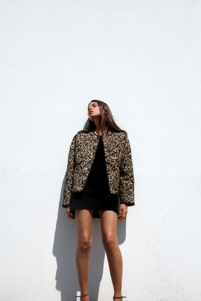 ANIMAL PRINT PADDED JACKET