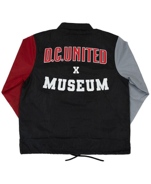 Men's x D.C. United Black Full-Snap Coaches Jacket