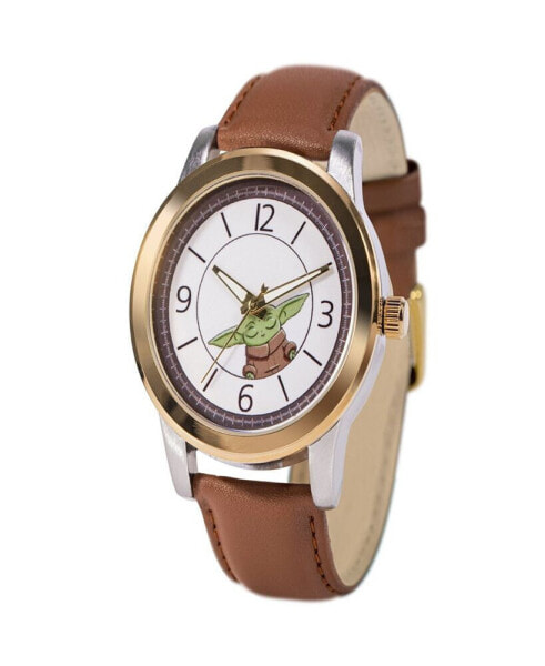 Women's Disney Star Wars Child, the Alloy Brown Leather Strap Watch 38mm