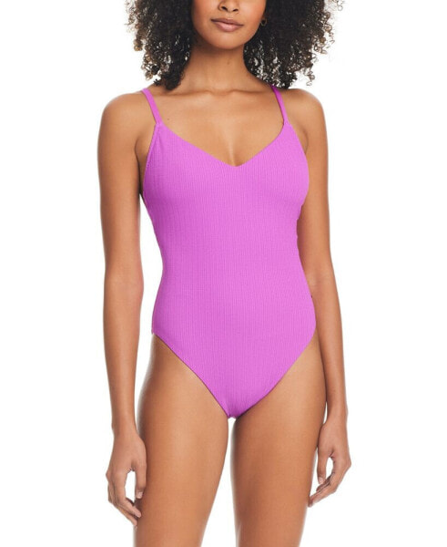 Women's Strappy-Back High-Leg One-Piece Swimsuit