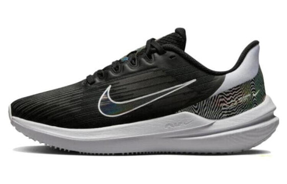 Кроссовки женские Nike Air Winflo 9 PRM (черно-белые)