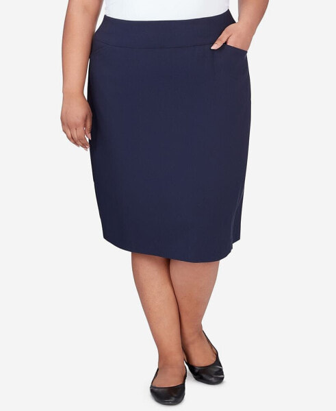 Plus Size Classic Stretch Waist Skirt