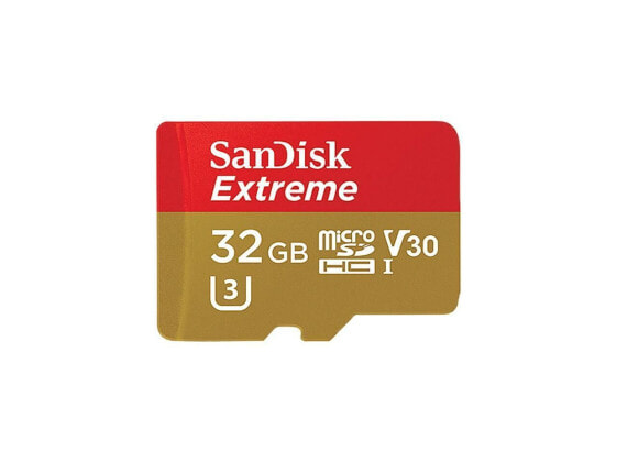 SanDisk 32GB Extreme microSDHC UHS-I/U3 Class 10 Memory Card with Adapter, Speed