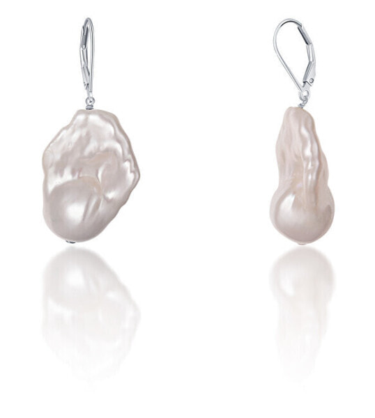 Luxury earrings with real baroque pearl JL0688
