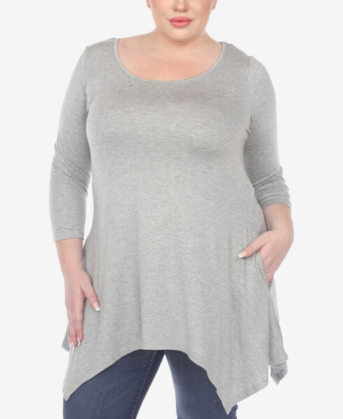 Plus Size Makayla Scoop Neck Tunic Top