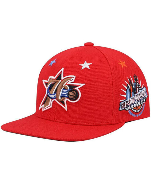 Men's Red Philadelphia 76Ers Hardwood Classics 1997 Nba All-Star Weekend Top Star Snapback Hat